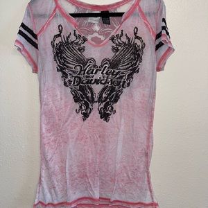 Harley Davidson Short Sleeve Embellished T Shirt